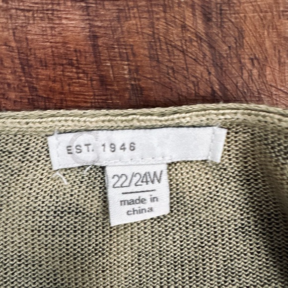 EST 1946 by Cato Leopard Print Open-Front Cardigan Women's Size 22/24W - Picture 3 of 6